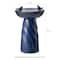 Glitzhome® 24.75" LED Cobalt Blue Twist Ceramic Birdbath Outdoor Floor Fountain